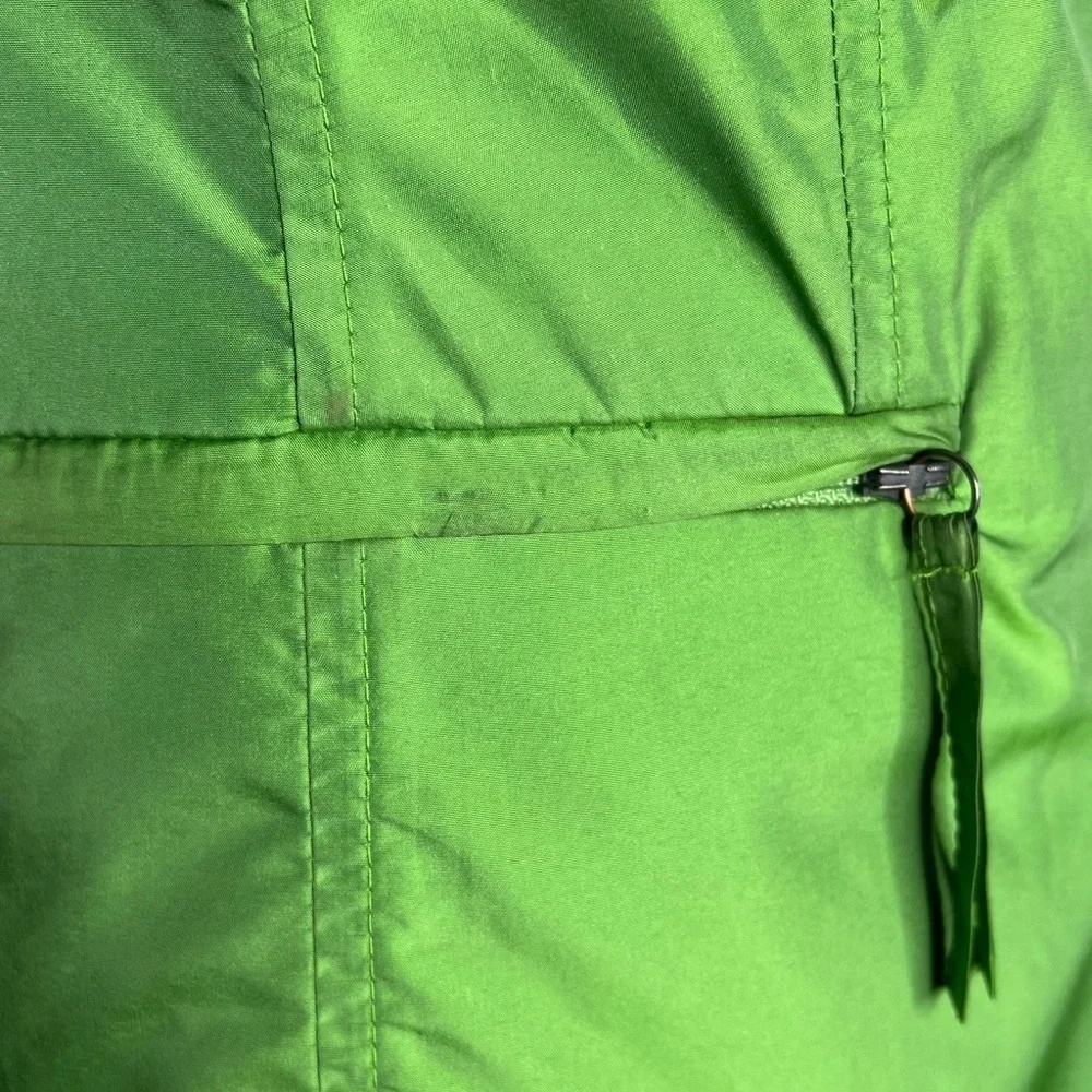 St Emile Sz 10 Green Nylon Lightweight Front Button Jacket Blazer